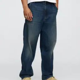 Men Mid-Wash Baggy Jeans-image-28