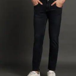 Men Lightly Washed Kano Slim Fit Jeans-image-32