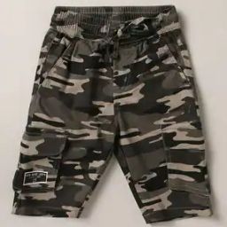 Camouflage Print Cargo Shorts-image-69