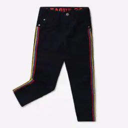 Mid-Rise Jeans with Contrast Stripes-picture-21