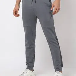 Men Placement Typographic Print Regular Fit Joggers-image-80