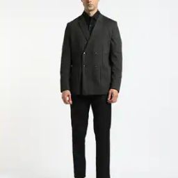 Herringbone Striper Half-Lined Knit Blazer-picture-18