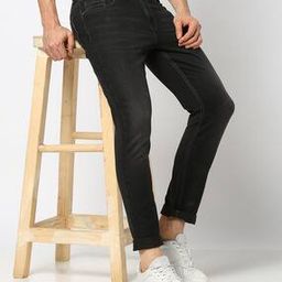 Men Lightly Washed Straight Jeans-image-13