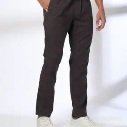 Men Slim Fit Flat-Front Trousers-image-49