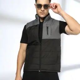 Men Quilted Slim Fit Gilet-image-84