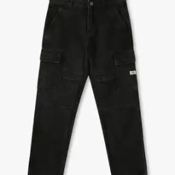 Boys Lightly Washed Loose Fit Cargo Jeans-picture-13