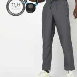 Men Straight Track Pants with Insert Pockets-image-10