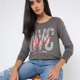 Graphic Print Round-Neck Sweatshirt-picture-44