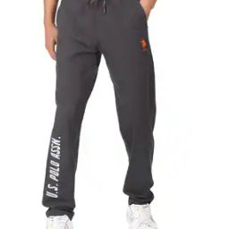 Men Brand Print Track Pants with Drawstring Waist-image-59