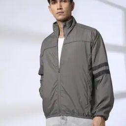 Men Regular Fit Windcheater Jacket-20