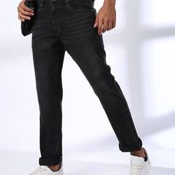 Men Lightly Washed Slim Fit Jeans-image-77