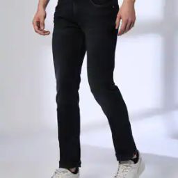 Men Lightly Washed Slim Fit Jeans-image-12