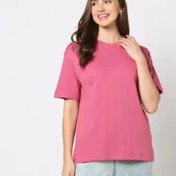 Women Oversized Fit Crew-Neck T-Shirt-image-58