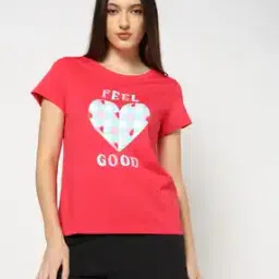 Women Graphic Print Cotton Round-Neck T-Shirt-image-57