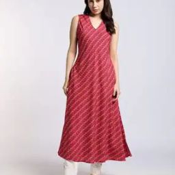 Geometric Print A-Line Kurta-image-65