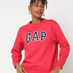 Women Logo Applique Relaxed Fit Sweatshirt-image-68