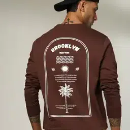 Men Typographic Print Regular Fit Sweatshirt-image-98