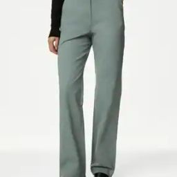 Women Flat-Front High-Rise Straight Fit Chinos-image-91