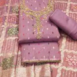 Women Embroidery Unstitched Dress Material-image-66
