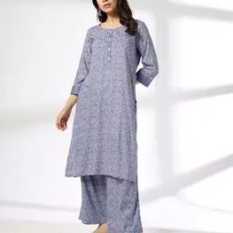 Women Floral Print Straight Kurta with Pants-picture-18