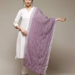 Women Chevron Print Cotton Dupatta-image-78