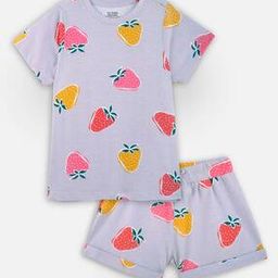 Girls Graphic Print Shorts & Top Set-image-48