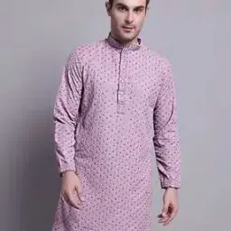 Men Embroidered Regular Fit Long Kurta-image-23