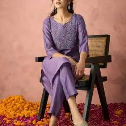 Women Embroidery Straight Kurta Set-image-83