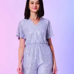 globus Women V-Neck Embellished Playsuit-picture-49