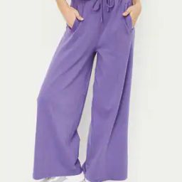 Women Straight Trackpants with Drawstrings-image-7
