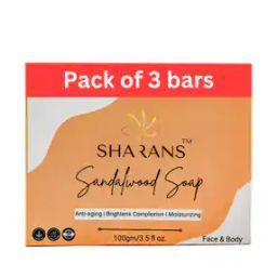 Pack of 3 Sharans Herbal Sandalwood Bathing Soaps-18