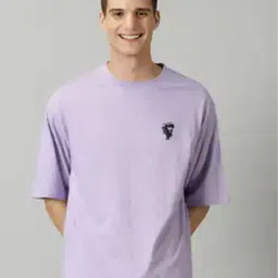 Men Typographic Print Crew-Neck Oversized T-Shirt-image-96