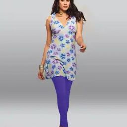 Ankle-Length Leggings with Elasticated Waist-image-95