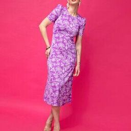 Floral A-line Dress-image-25