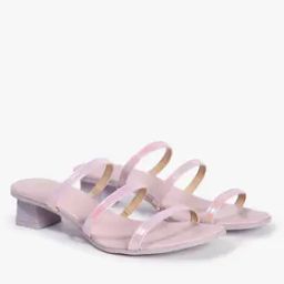 Floral Print Multi-Strap Chunky Heeled Sandals-image-2