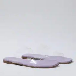 Slip-On Flats with Transparent Straps-image-6
