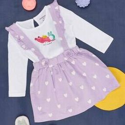 Cotton Novelty Printed T-shirt And Dungaree Set-picture-51