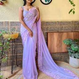 Women Embellished Georgette Saree-picture-34