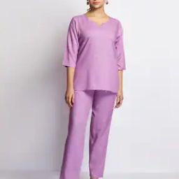 Women Floral Print Woven Top & Pyjamas Set-picture-36