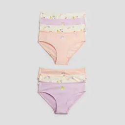Girls Pack of 6 Cartoon Print Briefs-image-1
