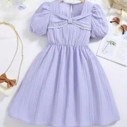 Girls Cotton Fit and Flare Dress-image-37