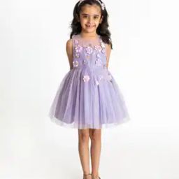 Embroidered Fit & Flare Dress-image-3