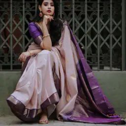 Kanjeevaram Saree with Contrast Border-image-82