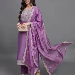 Women Embellished & Embroidered Straight Kurta Set-image-70