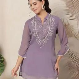 Women Embroidered Straight Kurti-image-63