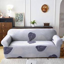 Leaf Print 4 Seater Sofa Cover-image-2