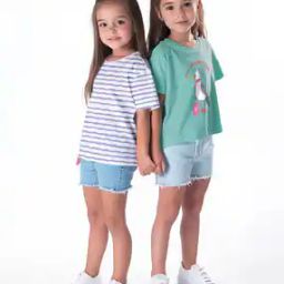 Girls Graphic Round- Neck T-shirt-image-4