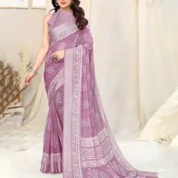 Printed Chiffon Saree-image-13