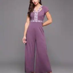 Women Embellished Regular-Length Jumpsuit-image-3