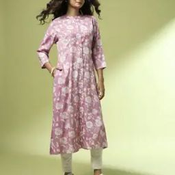 Women Printed A-Line Kurta-image-82